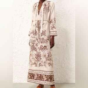 SOLD - NWT ZIMMERMANN JUNIE LONG SLEEVE MAXI DRESS. Size small.